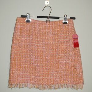 Vintage Grace Elements Tweed Skirt with Fringe